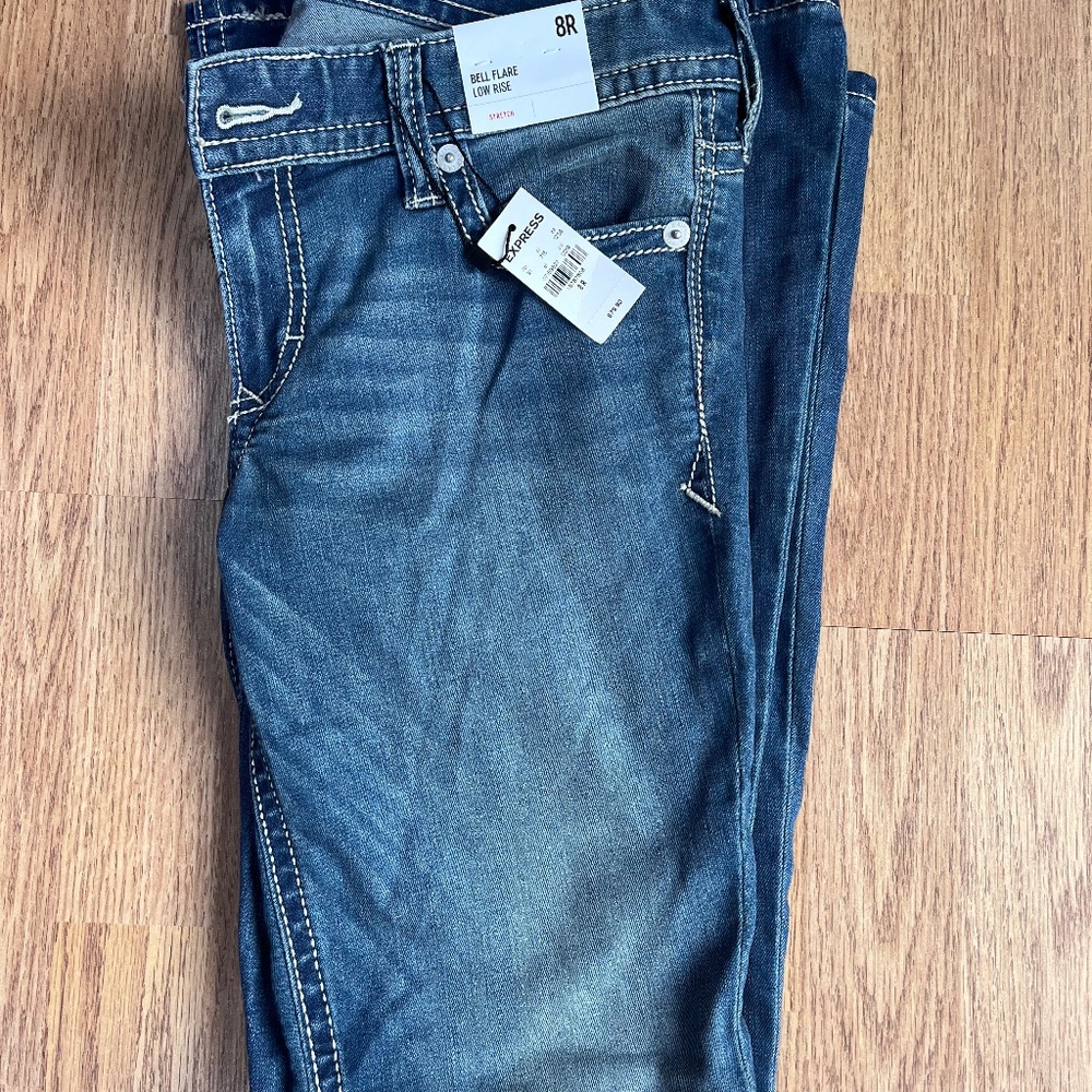 Express low rise flare jeans